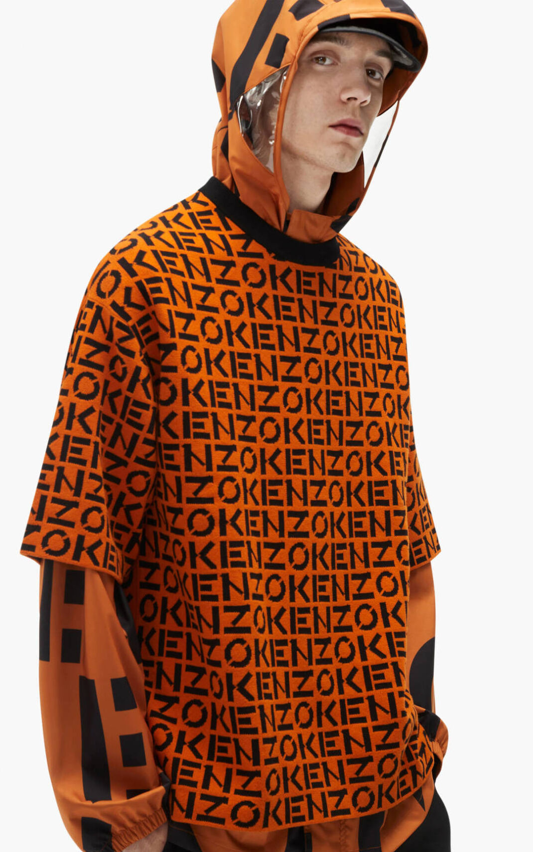 Jerseys Kenzo Sport oversize monogram Hombre Naranjas Oscuro WFV185274